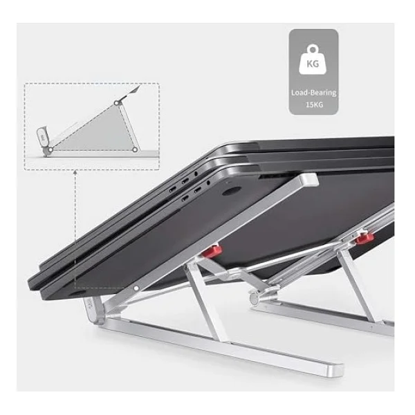 Bix Saiji X2 Taşıma Çantalı Alüminyum Notebook Laptop Standı Gümüş - 1 GB
