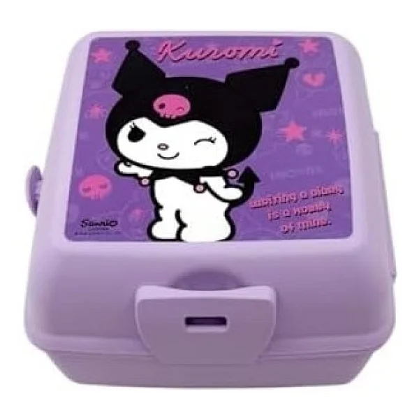 Wiggle Kuromi Temalı Lisanslı 4 Bölmeli Plastik Çocuk Beslenme Kutusu - Yemek Saklama Kabı Kaşık Ve Çatallı (Lila-2) - Görsel 4
