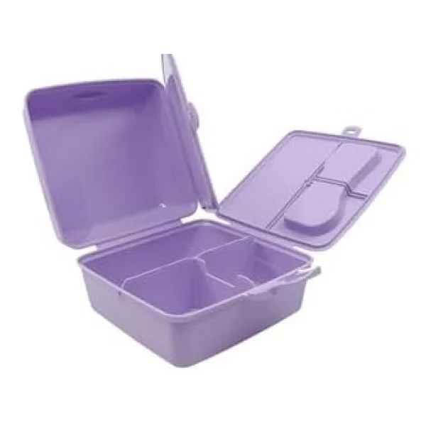 Wiggle Kuromi Temalı Lisanslı 4 Bölmeli Plastik Çocuk Beslenme Kutusu - Yemek Saklama Kabı Kaşık Ve Çatallı (Lila-2) - Görsel 3