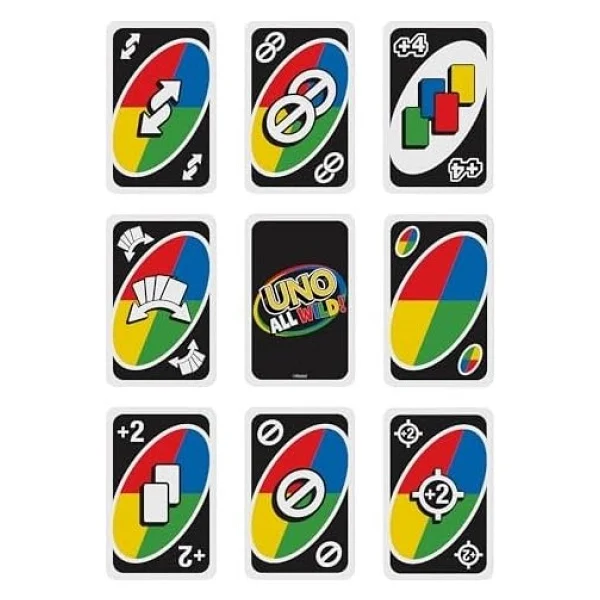 Mattel Games 112 Kartlı Uno All Wild Kart Oyunu, 7 Yaş Ve Üzeri Oyuncular Için Çocuk, Aile Ve Yetişkin Oyun Gecesi Için Hediye - Option-1 - Görsel 4