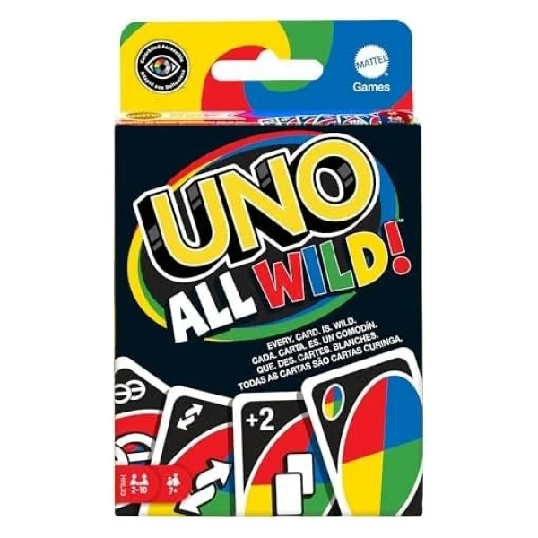 Mattel Games 112 Kartlı Uno All Wild Kart Oyunu, 7 Yaş Ve Üzeri Oyuncular Için Çocuk, Aile Ve Yetişkin Oyun Gecesi Için Hediye - Option-1 - Görsel 3