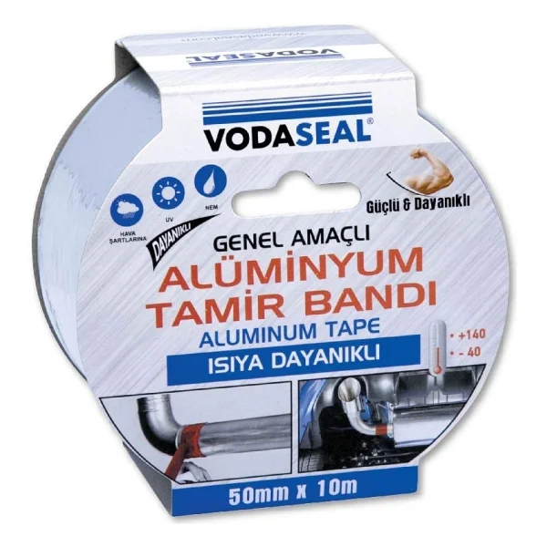 Vodabond Isıya Dayanıklı Alüminyum Tamir Bandı, 50 Mm, 10 M - Görsel 2