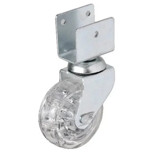 Hts 328 - 50x20 Mm Şeffaf Makaralı Kısa U Tablalı Teker 4 Adet - Görsel 2