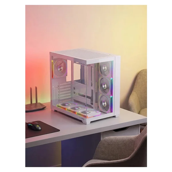 Rampage Ares V2 Argb Fanlı Beyaz Atx Oyuncu Kasası - Görsel 3