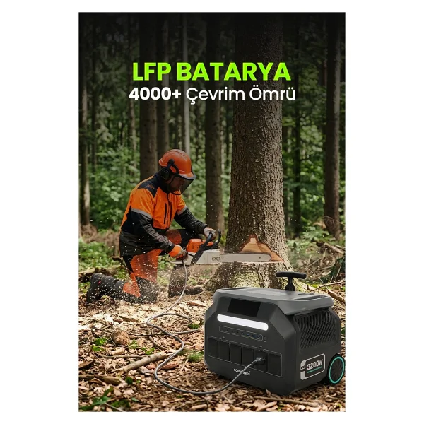 Goboenergy P3200 2048Wh Lifepo4 3200W Max. Taşınabilir Güç İstasyonu,Güç Kaynağı - Görsel 4