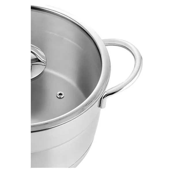 Nehir Silver Mat Trend 20 Cm Derin Çelik Tencere - Görsel 2