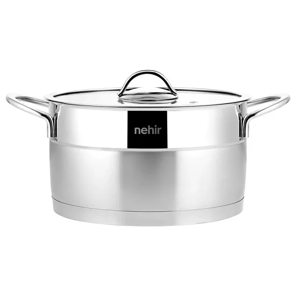 Nehir Silver Mat Trend 20 Cm Derin Çelik Tencere - Görsel 3