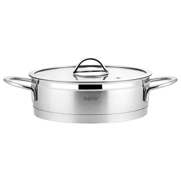 Nehir Silver Mat Trend 24 Cm Sığ Tencere - Görsel 3