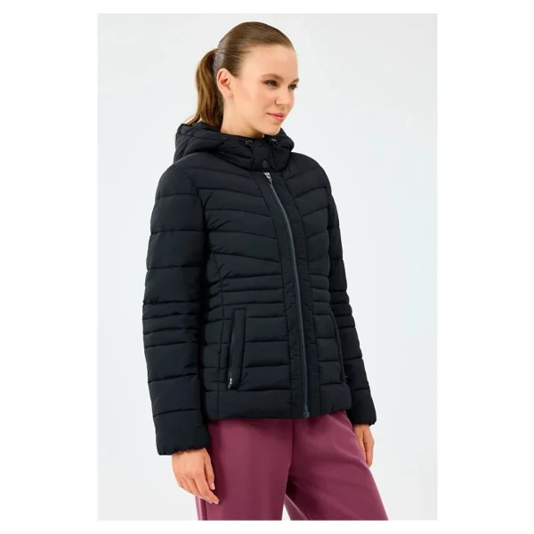 Skechers Fitted Puffer S2520203 Kapüşonlu Kadın Şişme Mont - Görsel 9
