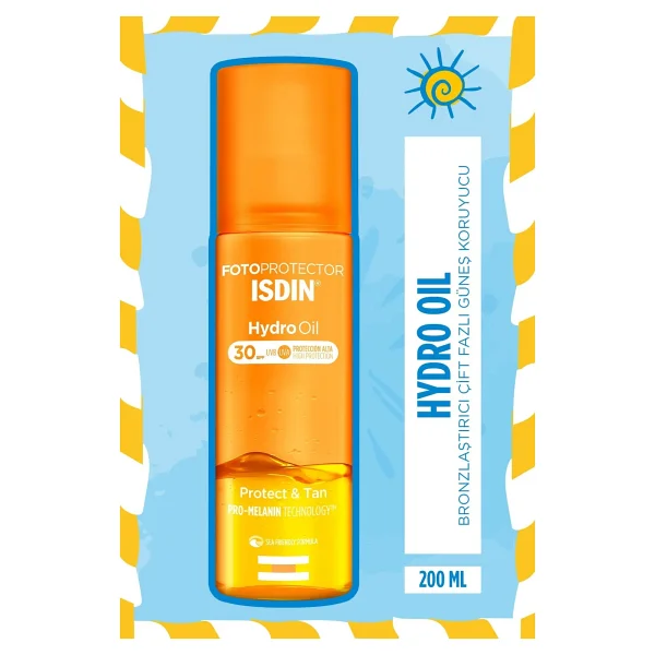 Isdin Fotoprotector Hydro Oil Çift Fazlı Bronzlaştırıcı 200 Ml 30 Faktör Güneş Yağı - Görsel 9