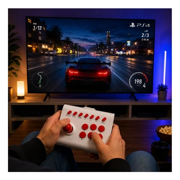 Schitec Bsp-Y01 Joystick Switch/PS3/PS4/PC/Android/İos Mf/TV Retro Oyun Konsolu Joystiği Kırmızı - Görsel 3