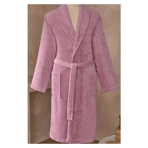 Özdilek Colourist Pembe Şal Yaka Bornoz - Görsel 2