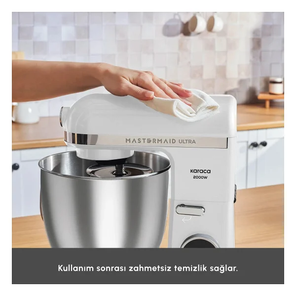 Karaca Mastermaid Chef Ultra D 2000 W Matte White 7 Lt Hamur Yoğurma Makinesi - Görsel 9