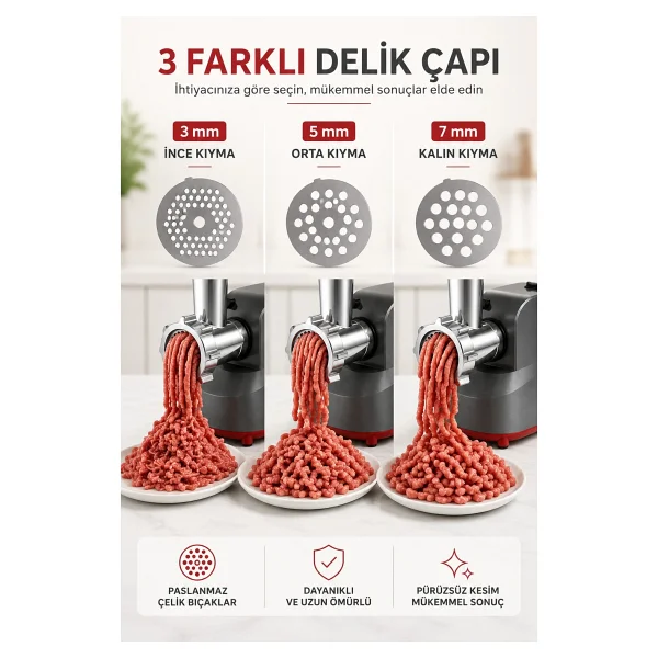 Robo 500 W Rende Ve Kıyma Makinesi - Görsel 6