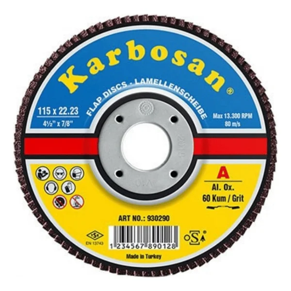 Karbosan 115x22 60 Kum Flap Disk Zımpara 1 Adet - Görsel 2