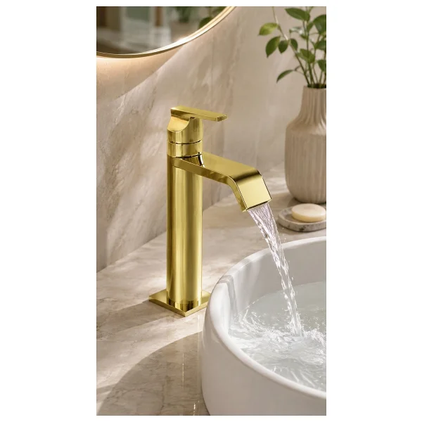 Vitra Suit A4281674 Soft Altın Lavabo Bataryası - Görsel 3