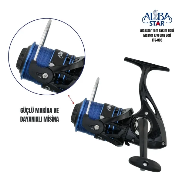 Alba Star Tts003 Tam Takım Profesyonel Tekne Olta Seti - Görsel 2