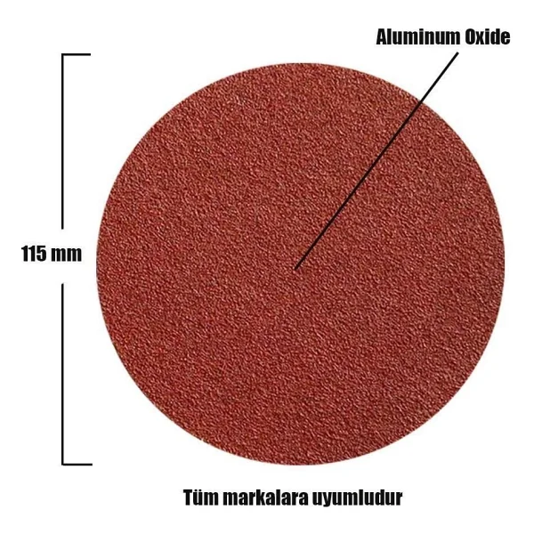 100 Adet Cırt Zımpara Spiral Avuç Taşlama 115 Mm (Karma Paket) - Görsel 3