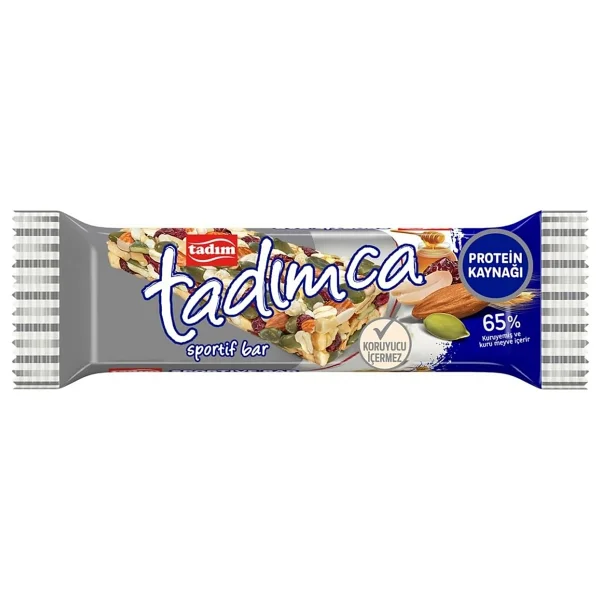 Tadım Sportif Bar Protein Kaynağı,%65 Kuruyemiş İçerikli Enerji Barı, 30 Gr, 40 Adet - Görsel 4