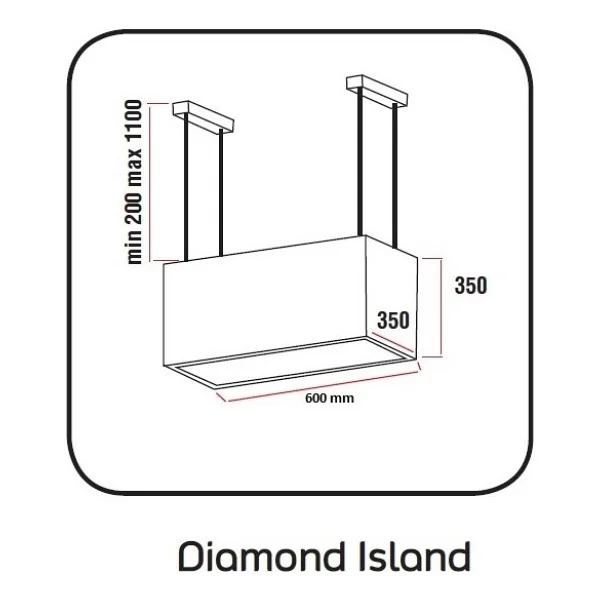 Alveus Diamond Siyah Ada Davlumbaz - Görsel 3