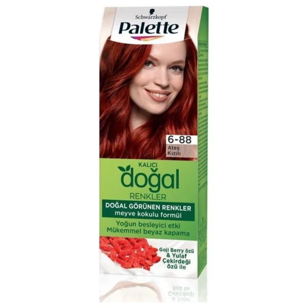 Palette Kalıcı Doğal Renkler 6.88 Ateş Kızılı Saç Boyası - Görsel 2