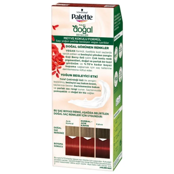 Palette Kalıcı Doğal Renkler 6.88 Ateş Kızılı Saç Boyası - Görsel 4