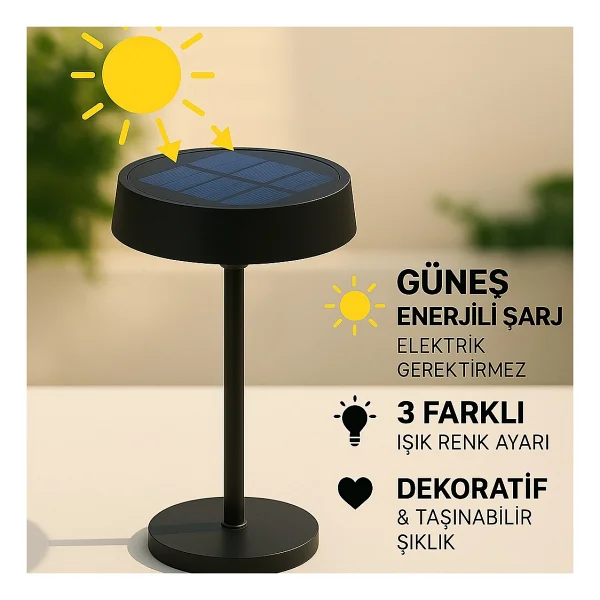 Cata Ct-8450 Dubai Şarjlı Masa Lambası - Görsel 6