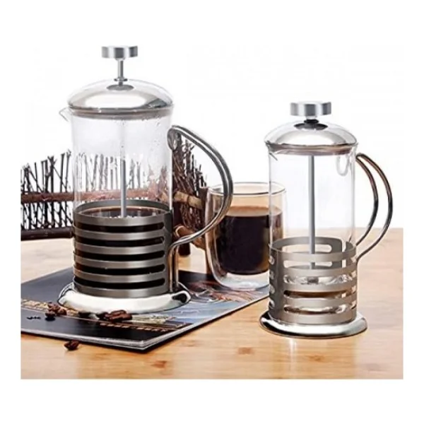 Paslanmaz Çelik Gövdeli French Press Kahve Ve Çay Demleme Aparatı - Görsel 4