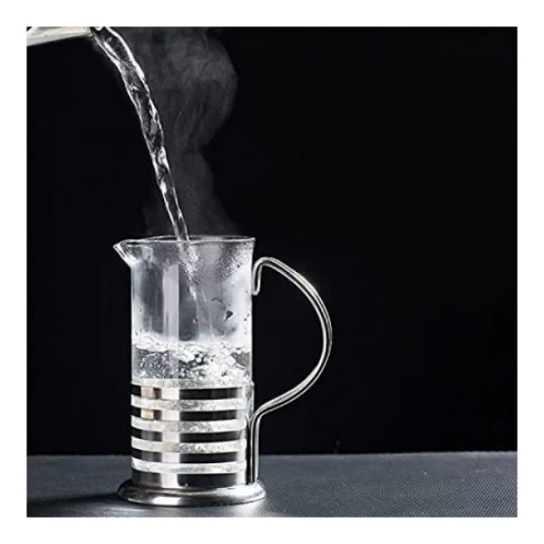 Paslanmaz Çelik Gövdeli French Press Kahve Ve Çay Demleme Aparatı - Görsel 3