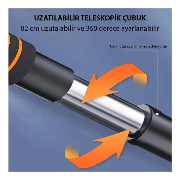 Ally St-3911 Uzatılabilir Araç Camı Için Kar Fırçası Ve Buz Kazıyıcı-(5775) - Siyah - Görsel 4