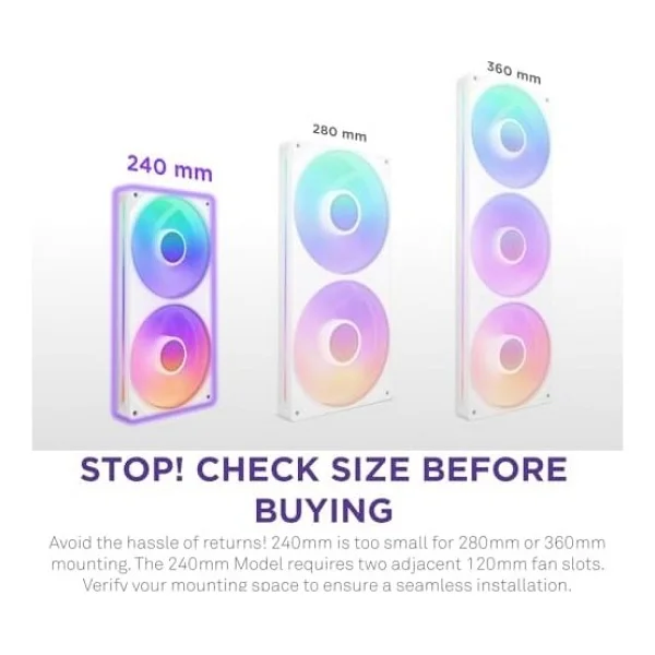 Nzxt F240 RGB Core Rf-U24hf-W1 2'li 24 Cm Kasa Fanı - Görsel 2