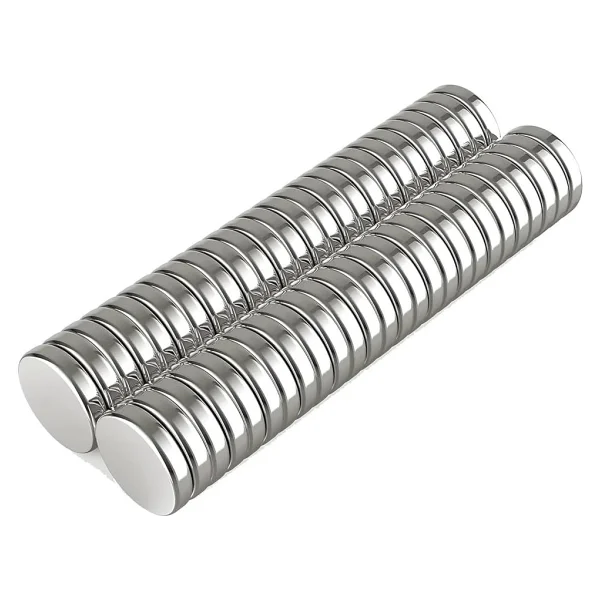 50 Adet 10x2mm Yuvarlak Neodyum Mıknatıs Güçlü Magnet Nikel Kaplamalı ( Lisinya ) - Görsel 4