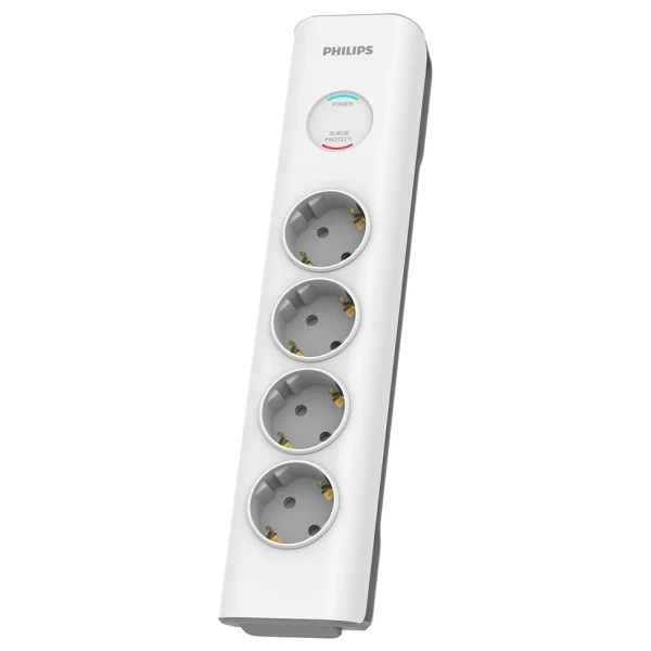 Philips Phılıps Spn7040wa/62 4 Soket Akım Korumalı Priz 600 Joules 2mt Örgülü Kablo (Beyaz)(1923) - Görsel 3