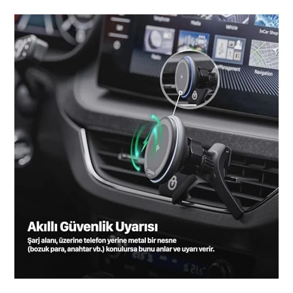 Kablosuz Şarjlı Sensörlü Araç Içi Telefon Tutucu Hld-60 - Çok Renkli - Görsel 3