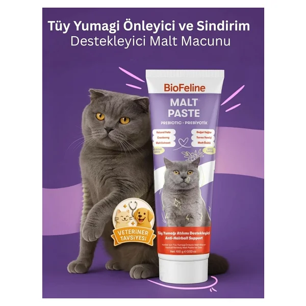 Biofeline 100 Gr Malt Kedi Macunu - Görsel 5