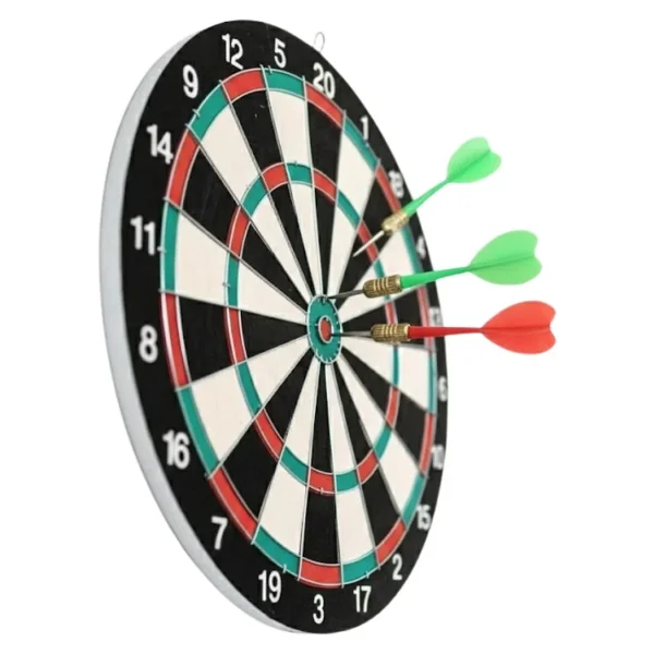 Astraltech Kaliteli Ahşap 15 Inç Dart Tahtası Kolay Montajlı 4 Ok - Görsel 2