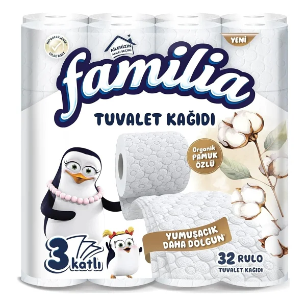 Familia 3 Katlı Tuvalet Kağıdı 32'li 1 Paket (1 X 32 Adet) - Görsel 3