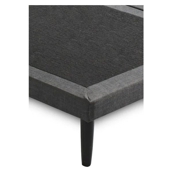 Niron Yatak Niron Slim Karyola 100x200 Tek Kişilik Baza, Metal Iskeletli Yüksek Ayaklı Koyu Gri Keten Kumaşlı - 100 X 200 Cm - Görsel 4