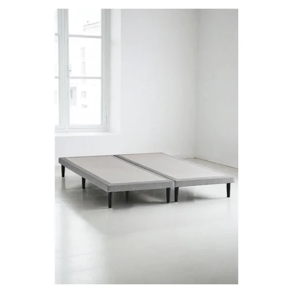 Niron Yatak Niron Slim Karyola 200x200 Çift Kişilik Baza, Metal Iskeletli Yüksek Ayaklı Koyu Gri Keten Kumaşlı - 200 X 200 Cm - Görsel 7