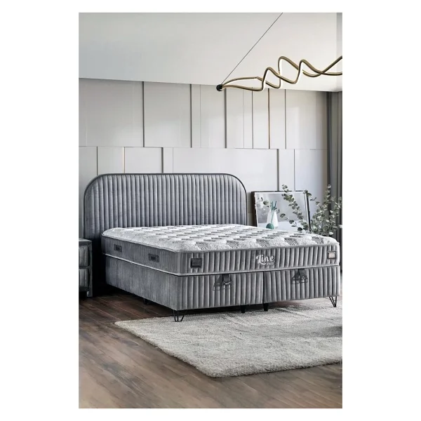 Niron Yatak Line Visco Yatak 200 X 200 Cm Çift Kişilik 28 Cm Visco Süngerli Yaylı Lüks Yatak Orta Sert Koyu Gri - 200 X 200 Cm - Görsel 2