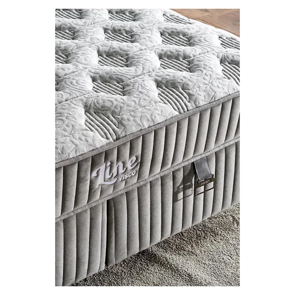 Niron Yatak Line Visco Yatak 200 X 200 Cm Çift Kişilik 28 Cm Visco Süngerli Yaylı Lüks Yatak Orta Sert Koyu Gri - 200 X 200 Cm - Görsel 4