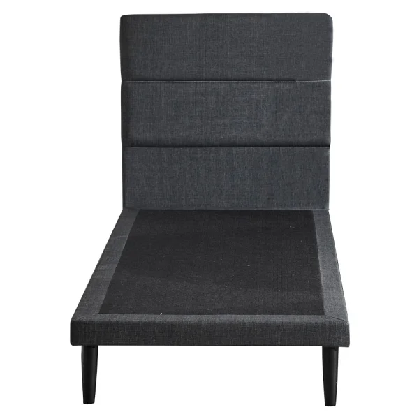 Niron Yatak Niron Slim Baza Ve Başlık Takımı - 100x200 Tek Kişilik Kumaş Kaplı Metal Karyola Ve Başlık Seti - Açık Gri - 100 X 200 Cm - Görsel 9