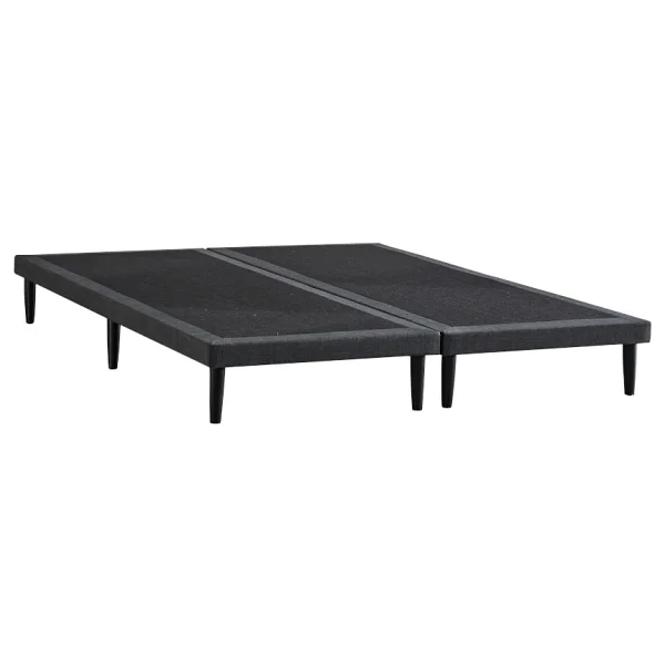 Niron Yatak Niron Slim Karyola 160x200 Çift Kişilik Baza, Metal Iskeletli Yüksek Ayaklı Koyu Gri Keten Kumaşlı - 160 X 200 Cm - Görsel 8