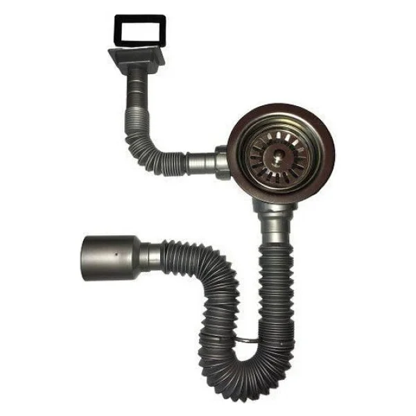 Çöpmak Kapalı Taşmalı Körüklü Evye Sifonu 50 Mm - Görsel 3
