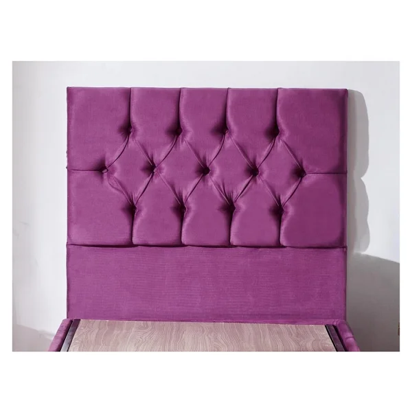 Niron Purple Baza Ve Başlık Seti 100x200 Cm Tek Kişilik Sandıklı Mor Kumaş Baza Ve Başlığı - Görsel 7