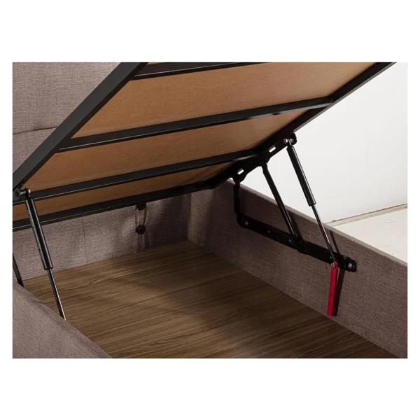 Luna Baza Başlık Yatak Seti - 90x190 Cm Tek Kişilik Ortopedik Set Sağlamlaştırılmış Sandıklı Baza - 90 X 190 Cm - Bej - Görsel 10