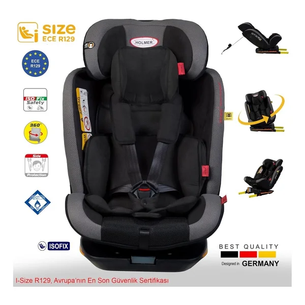 Holmer Kids Maxi Protect Aero 3d (360° Dönebilir) I-Size 0-36kg Oto Koltuğu Isofix/Sps/Sıp/Latch - Çok Renkli - Görsel 2