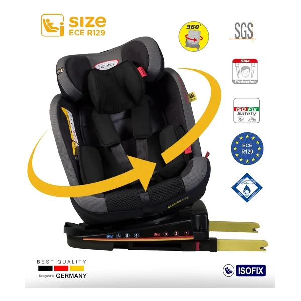 Holmer Kids Maxi Protect Aero 3d (360° Dönebilir) I-Size 0-36kg Oto Koltuğu Isofix/Sps/Sıp/Latch - Çok Renkli - Görsel 3