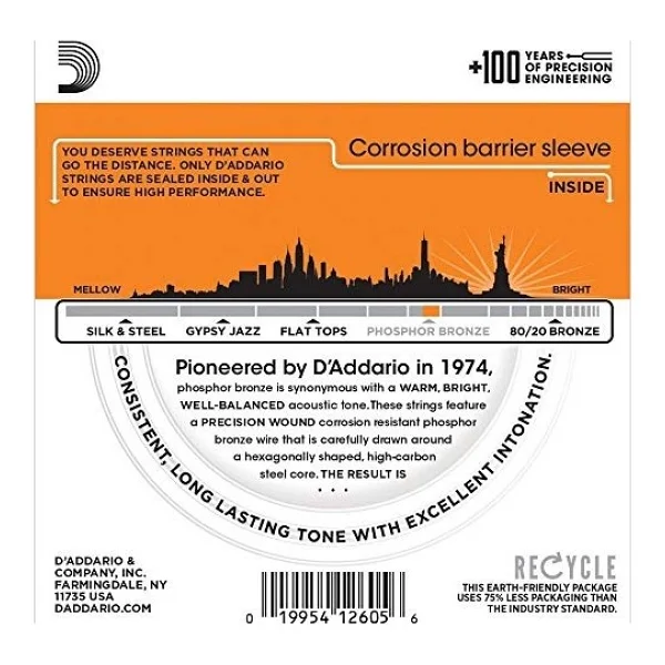 D'addario Ej15 Phosphor Bronze Extra Light 10-047 Akustik Gitar Teli - Görsel 7