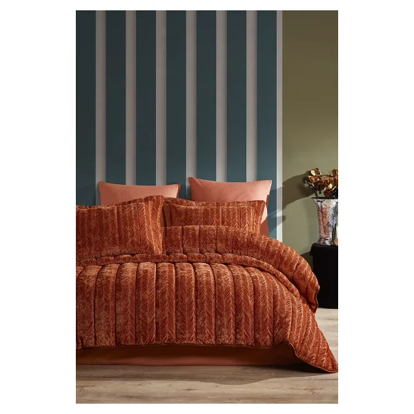 Elart Çeyiz Paketi 48 Parça Kadife Comfort Royal Tarçın - Görsel 2